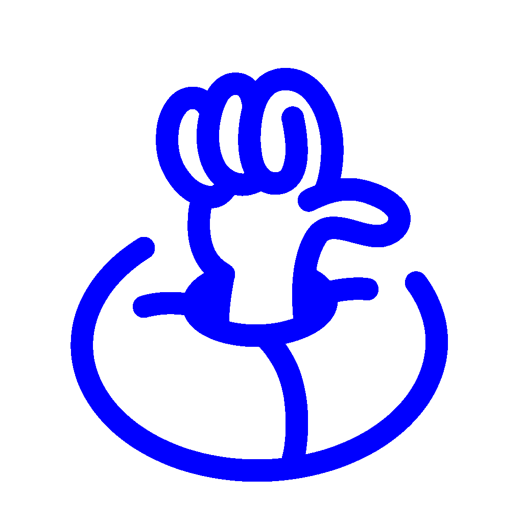 Waving hand mascot